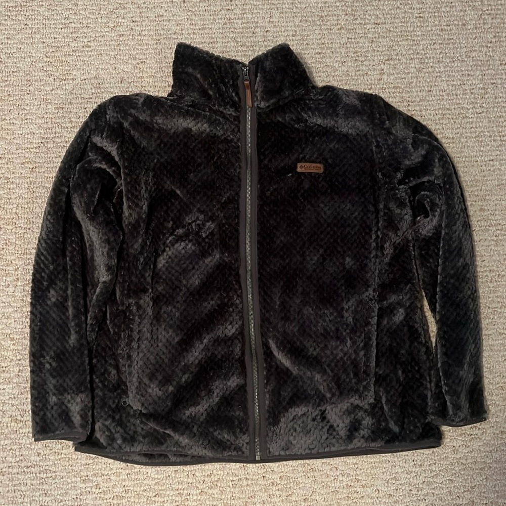 Charcoal Gray Fleece Columbia Jacket